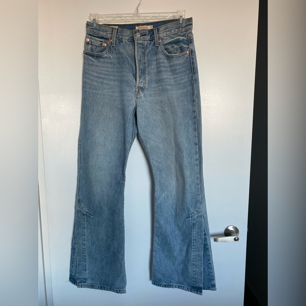 Levis Ribcage Split Flare Jeans